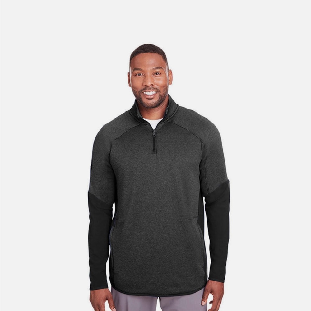 Under Armour Black and Gray Quarter Zip Pullover